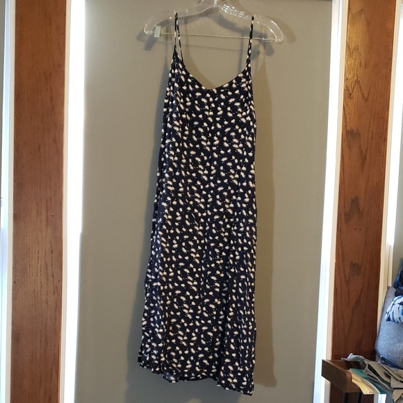 Old Navy Navy and White Floral Spaghetti Strap Dress adjustable - Picture 1 of 5